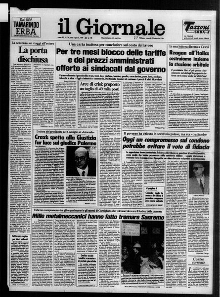 Il giornale : quotidiano del mattino